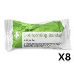 Reliform Conforming Bandage 400 x 7.5 cm White Pack of 8