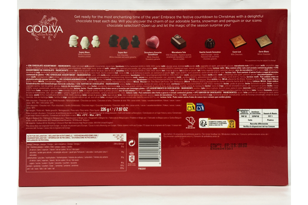 Godiva Holiday Advent Calendar Enchanted Forest 24 Premium Belgian Assorted Chocolates 226g