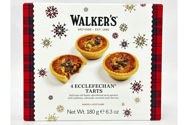 Walker's Shortbread Ecclefechan All Butter Tarts 4 Pack Traditional Scottish Pastry 180g | PAST BBE DATE