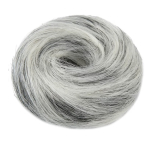 Synthetic Hair Bun Extensions Elastic Straight Hair Scrunchies Hairpieces Ponytail Extension Shade Grey & White