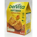 belVita Soft Bakes Apricot Filled Biscuits 5 x 50g Wholegrain Soft Baked Biscuits 250g