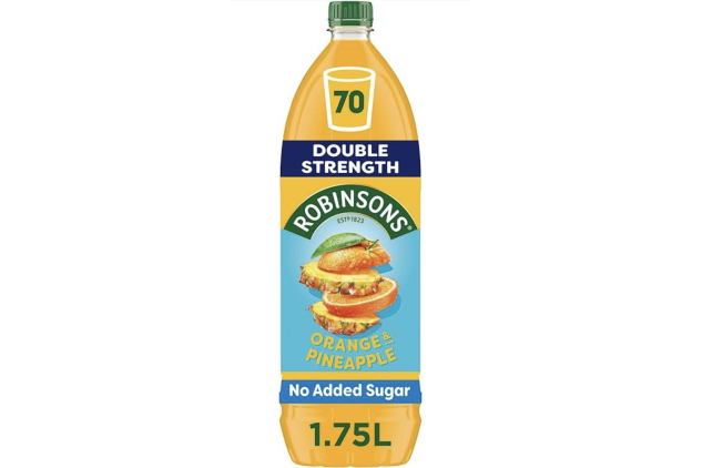 Robinsons Double Strength Orange & Pineapple Fruit Squash No Added Sugar 1.75L