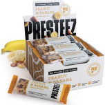 Presteez Peanut & Banana Protein Bars 12 x 50g High Fibre Gut Friendly Snack Bars 600g