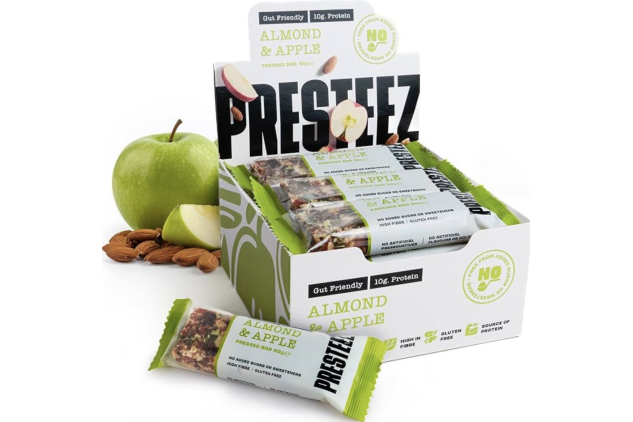 Presteez Almond & Apple Protein Bars 12 x 50g High Fibre Gut Friendly Snack Bars 600g
