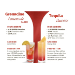 MONIN Grenadine Syrup 700ml Premium Syrup for Cocktails, Mocktails & Drinks