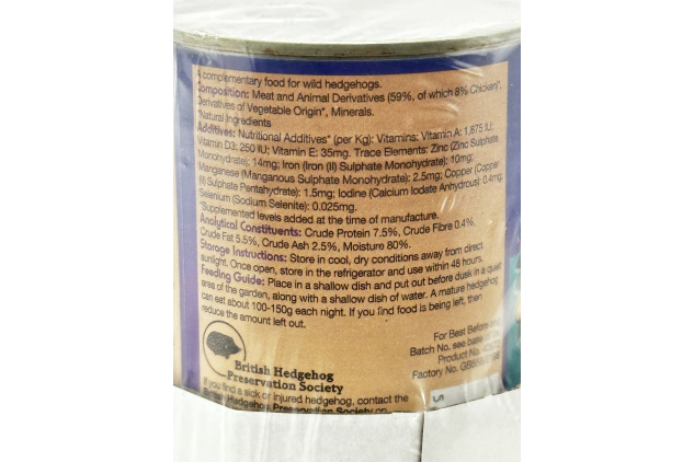 Spikes Scrummy Meaty Supper for Wild Hedgehogs 12 x 395g Complementary Hedgehog Food