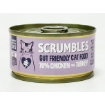 Scrumbles Gut Friendly Chicken & Turkey Wet Cat Food 6 x 80g Grain Free Complete Cat Food
