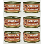 Scrumbles Gut Friendly Chicken & Salmon Wet Cat Food 6 x 80g Grain Free Complete Cat Food