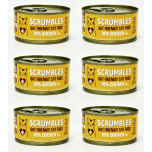 Scrumbles Gut Friendly Chicken Pâté Wet Cat Food 6 x 80g Grain Free Complete Cat Food