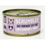 Scrumbles Gut Friendly Chicken & Turkey in Jelly Wet Cat Food 80g Grain Free Complete Cat Food