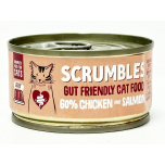 Scrumbles Gut Friendly Chicken & Salmon in Jelly Wet Cat Food 80g Grain Free Complete Cat Food
