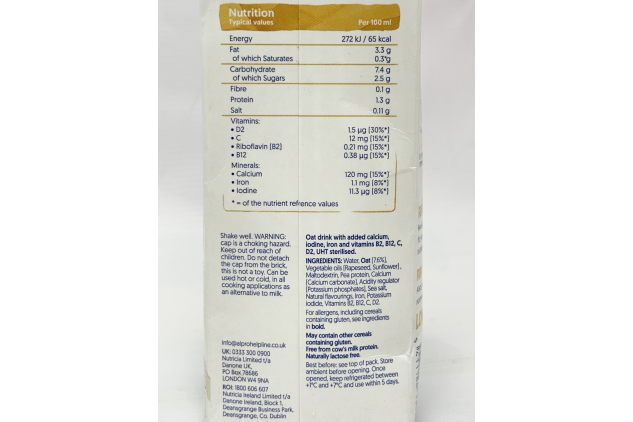 Alpro Growing Up 1-3+ Years Oat Drink | CREASED BOTTLE
