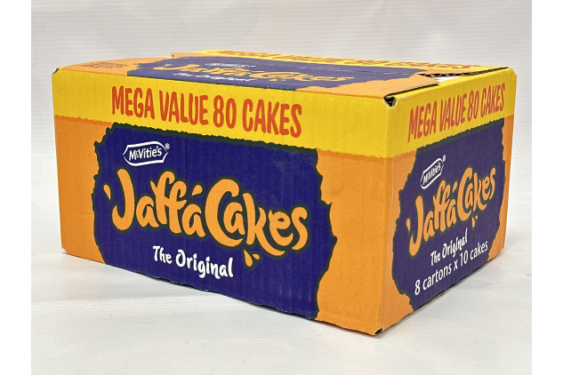 McVitie's Jaffa Cakes, Mega Value 80 Cakes Box (4 Packs of 20 Cakes) | Vegetarian Friendly, Sweet Zesty Snack