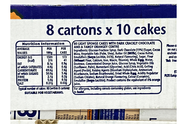 McVitie's Jaffa Cakes, Mega Value 80 Cakes Box (4 Packs of 20 Cakes) | Vegetarian Friendly, Sweet Zesty Snack