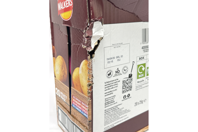 Walkers Meaty Variety Multipack Crisps Box 20x25g | Damaged Outer Box Packaging