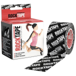 RockTape Black Logo Kinesiology Tape 5cm x 5m