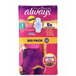 Always Platinum Normal Size 1 Pads with Wings 22 Pack