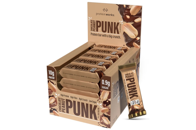 Protein Works Punk Chocolate Peanut High Protein Bars 20 x 33g – Low Sugar & High Fibre