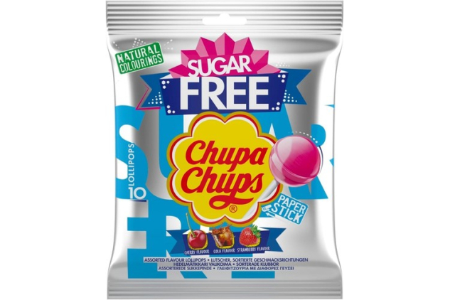 Chupa Chups Sugar Free Lollipops 10 x 11g