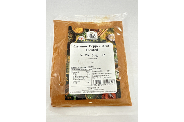 Old India Cayenne Pepper Heat Treated 50g