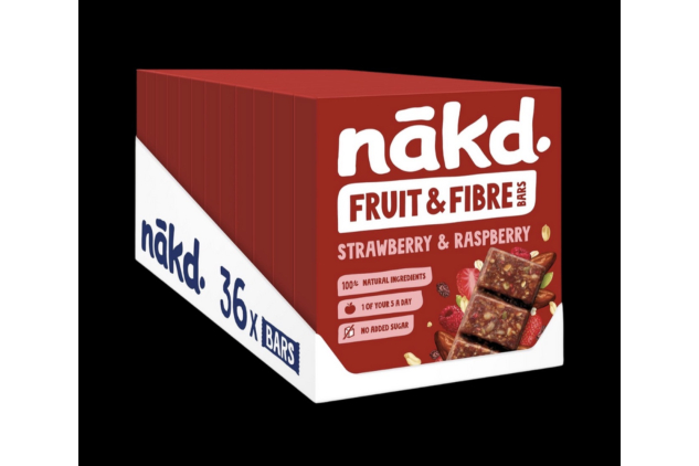 Nakd Strawberry & Raspberry Bars 36 x 44g