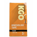KGO Kinesiology Tape Black 5cm x 5m 3 Rolls Sports Physio Muscle Support Athletic Tape Damaged Box