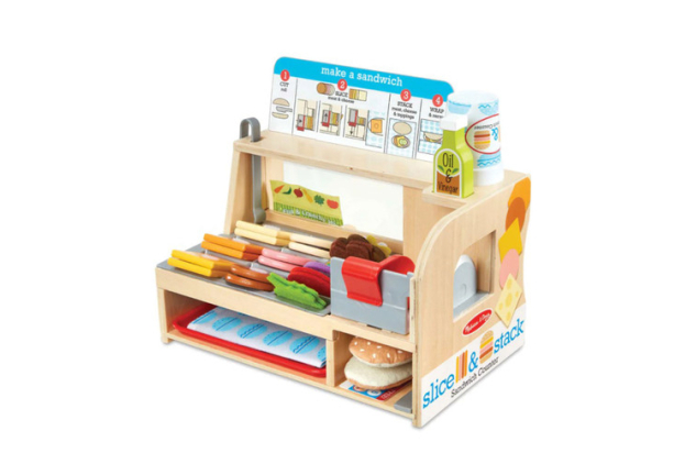 Melissa & Doug Wooden Sandwich Counter 52-Piece Set