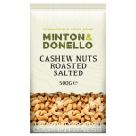 Minton & Donello Roasted Salted Cashews 500g