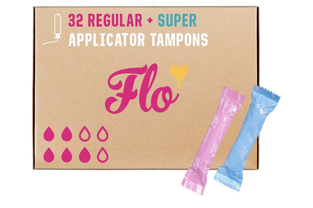 FLO Organic Cotton Super Applicator Tampons 32 Pack