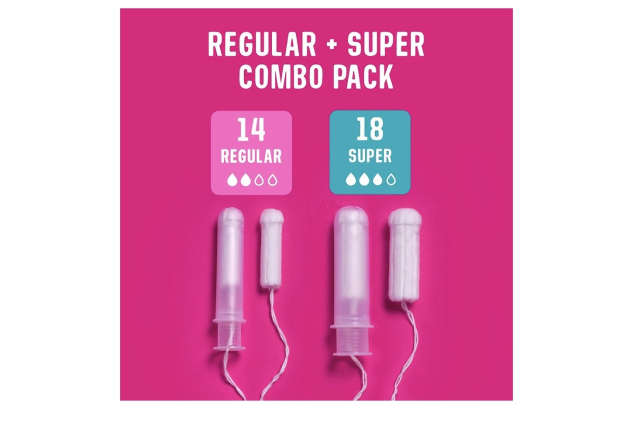 FLO Organic Cotton Super Eco-Applicator Tampons 32 Pack