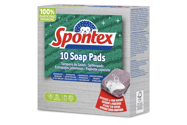 Spontex Soap Filled Steel Wool Pads 10 Pack