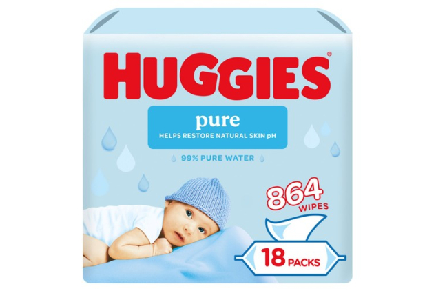 Huggies Pure Baby Wipes 18 x 48 Pack (864 Wipes)