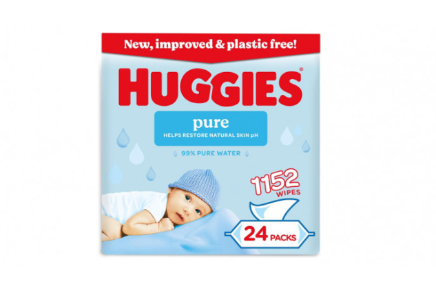 Huggies Pure Baby Wipes 24 x 48 Plastic Free