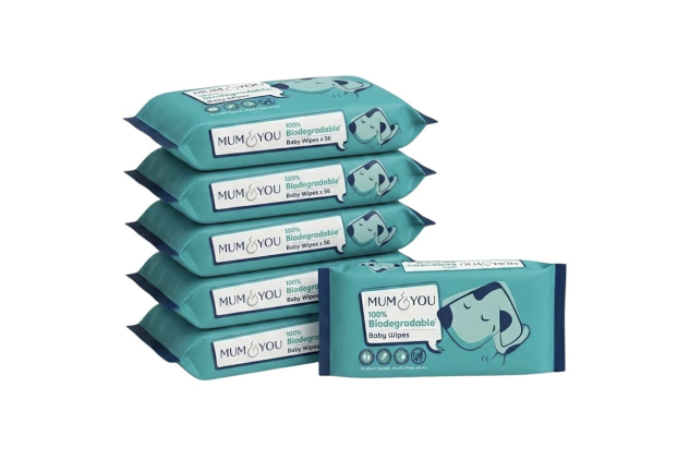 Mum & You Biodegradable Baby Wipes 6 x 56