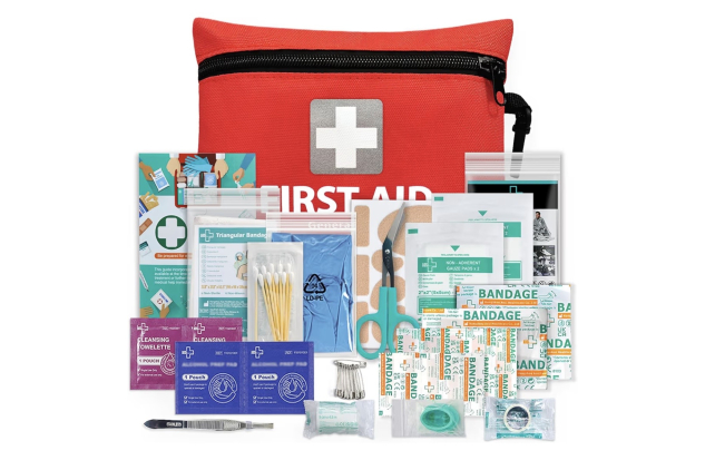 General Medi Mini First Aid Kit, 92 Pieces Small First Aid Kit - Includes Emergency Foil Blanket