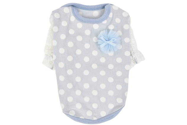 Pinkaholic NAUA-TS7607-SB-L Alva Dog T-Shirt LSky Blue