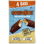 Grenade Chocolate Chip Cookie Dough High Protein Bars 4 x 60g – 21g Protein, Low Sugar