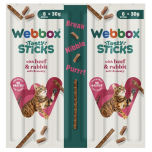 Webbox Beef & Rabbit Tasty Sticks 12 x 30g
