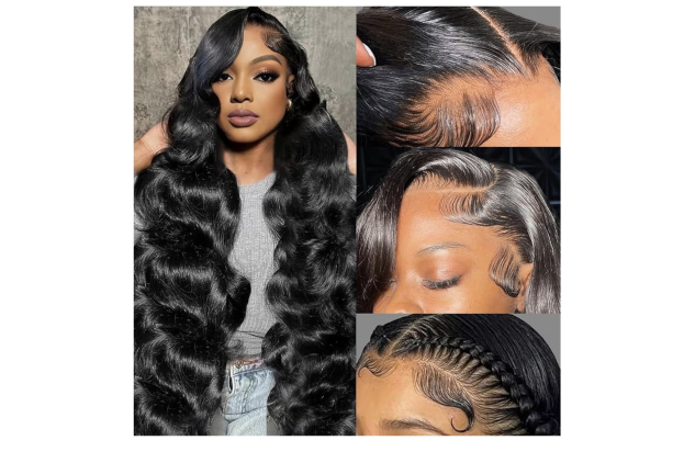 26 Inch 13x 6 Body Wave Lace Front Wigs Human Hair Pre Plucked 180 Density