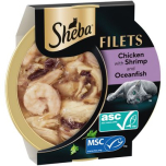 Sheba Filets Chicken, Shrimp & Ocean Fish 64 x 60g