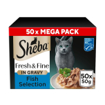Sheba Fresh & Fine Fish in Gravy 50 x 50g