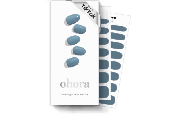 ohora N Washing Jean Semi Cured Gel Nail Strips – Blue 30 Pcs UV Lamp Compatible