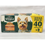 WINALOT Meaty Chunks Small Dog Mixed in Gravy Wet Dog Food Pouches 40x85g | See Description