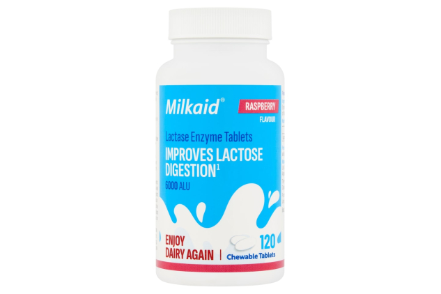 Milkaid Raspberry Lactase Tablets 120 Pack