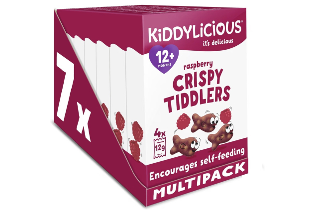 Kiddylicious Raspberry Crispy Tiddlers 4 x 12g