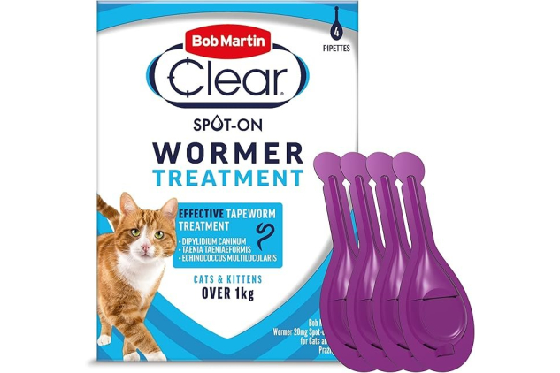 Bob Martin Clear Cat Wormer 4 Pipettes