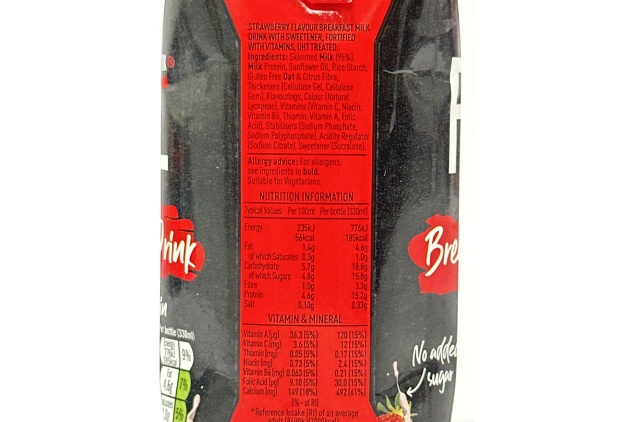 FUEL10K Strawberry High Protein Breakfast Milk Drink 8 x 330ml