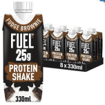 FUEL10K Fudge Brownie High Protein Shake 8 x 330ml – 25g Protein, Gluten Free
