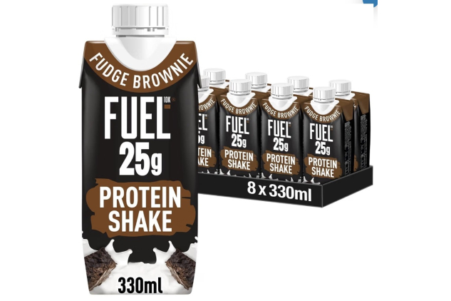 FUEL10K Fudge Brownie High Protein Shake 8 x 330ml – 25g Protein, Gluten Free