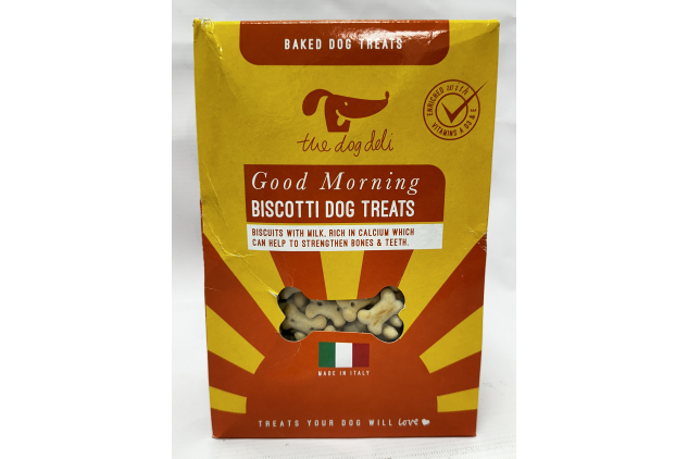 The Dog Deli Good Morning Biscotti Dog Treats 300g – Milk Biscuits with Calcium & Vitamins